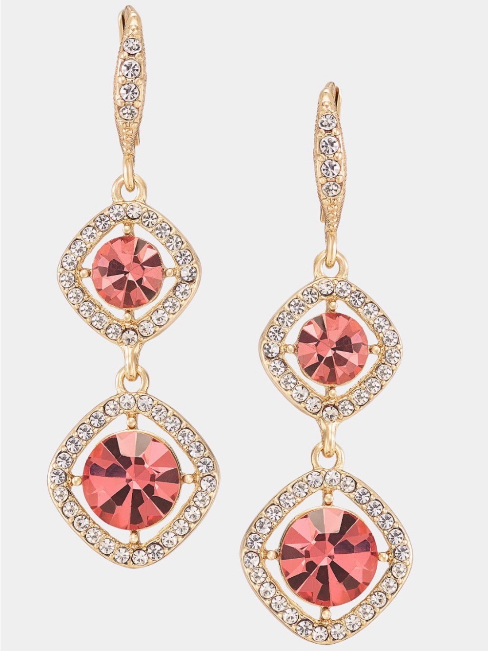 NWT! Givenchy Crystal Double Drop Earrings